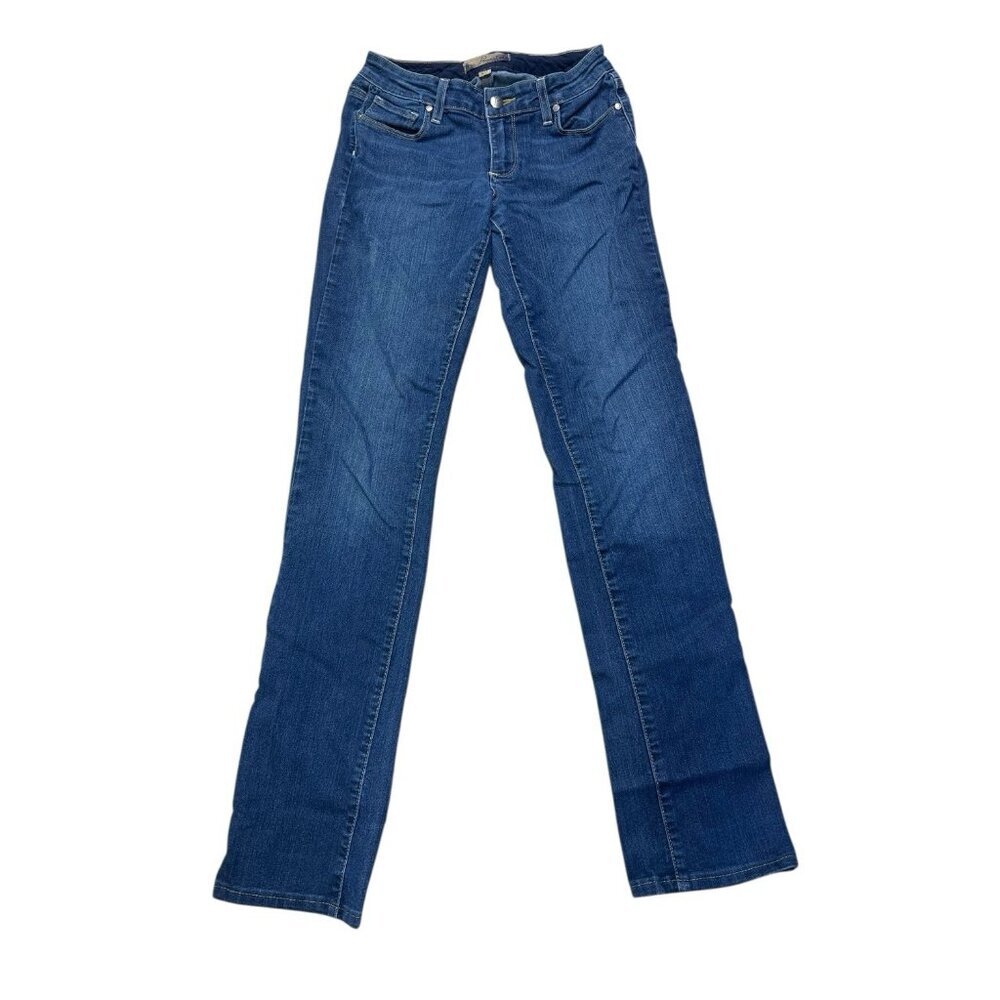 Paige Jeans Straight Leg Blue 28” Waist 30” Inseam Mid Rise